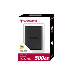 Transcend 500GB USB 3.1 Gen 2 USB Type-C ESD270C Portable SSD Solid State Drive